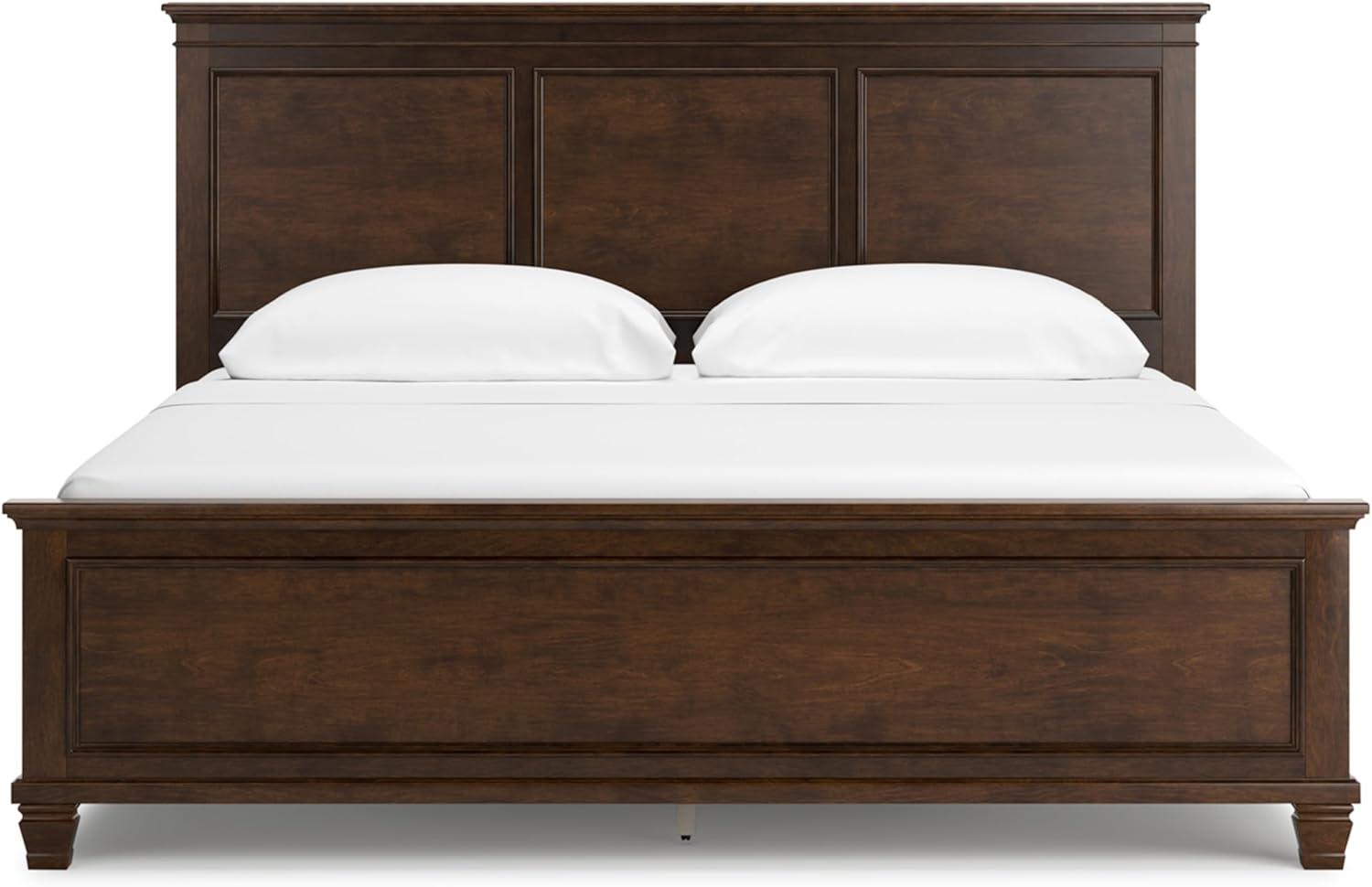 imageSignature Design by Ashley Lanolee Farmhouse Panel Storage Bed Foundation or Box Spring Not Needed King BlackBrown