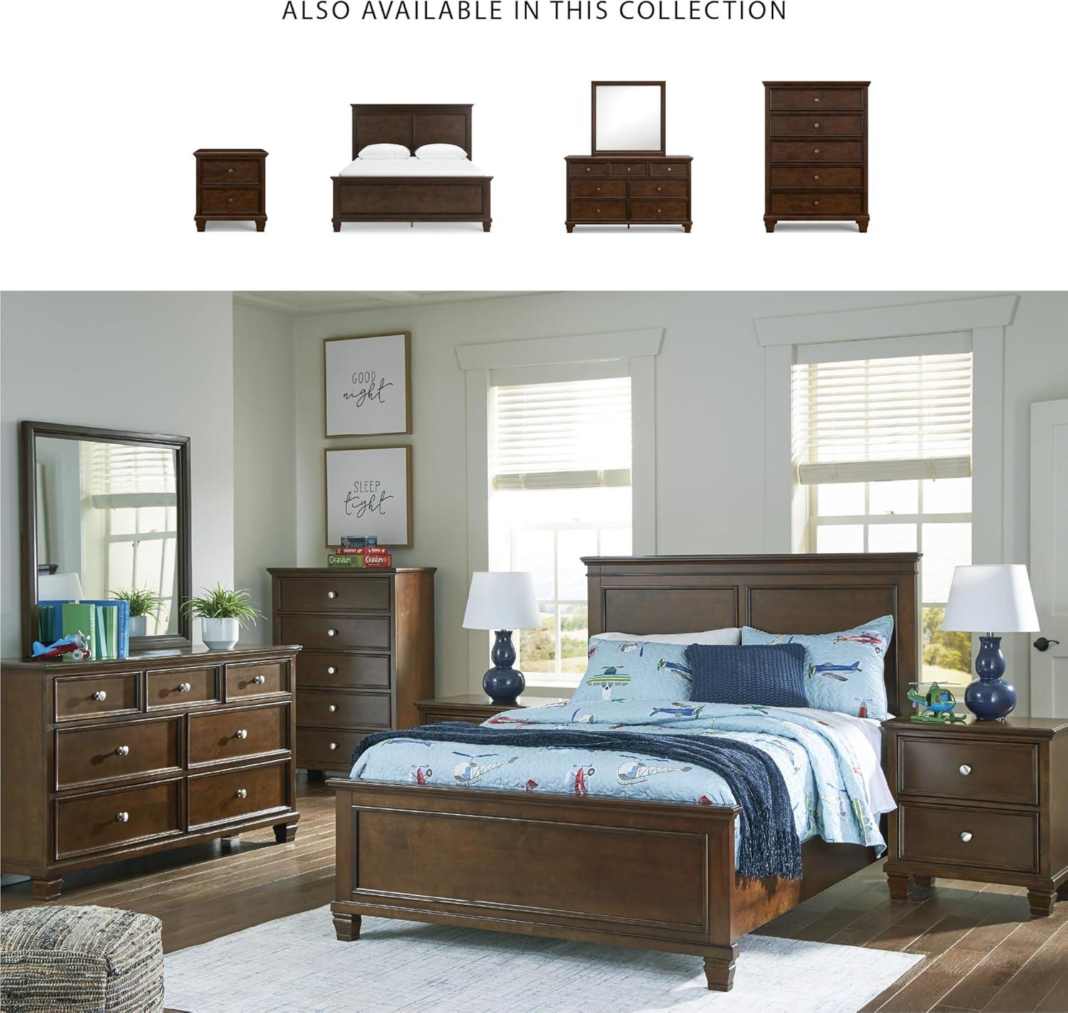 imageSignature Design by Ashley Lanolee Farmhouse Panel Storage Bed Foundation or Box Spring Not Needed King BlackBrown