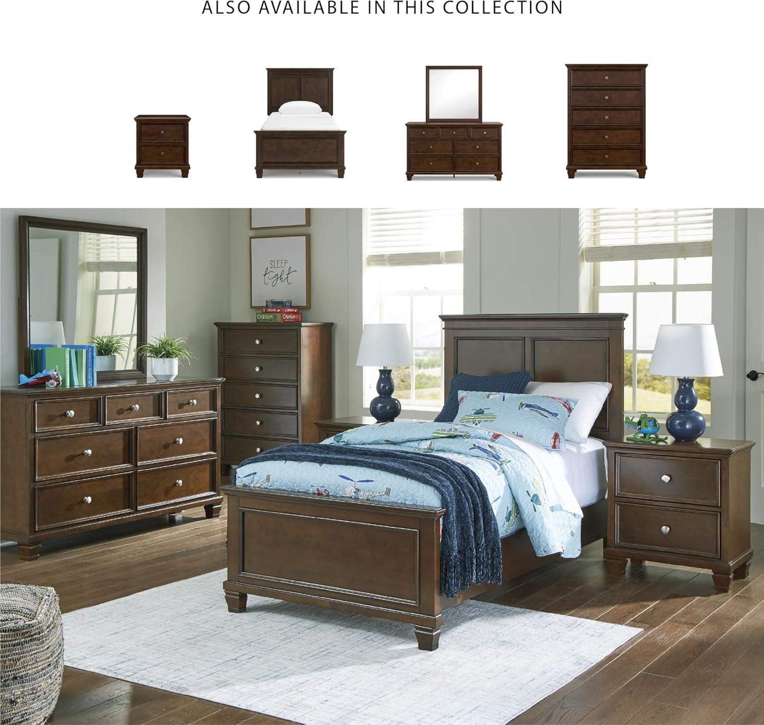 imageSignature Design by Ashley Lanolee Farmhouse Panel Storage Bed Foundation or Box Spring Not Needed King BlackBrown