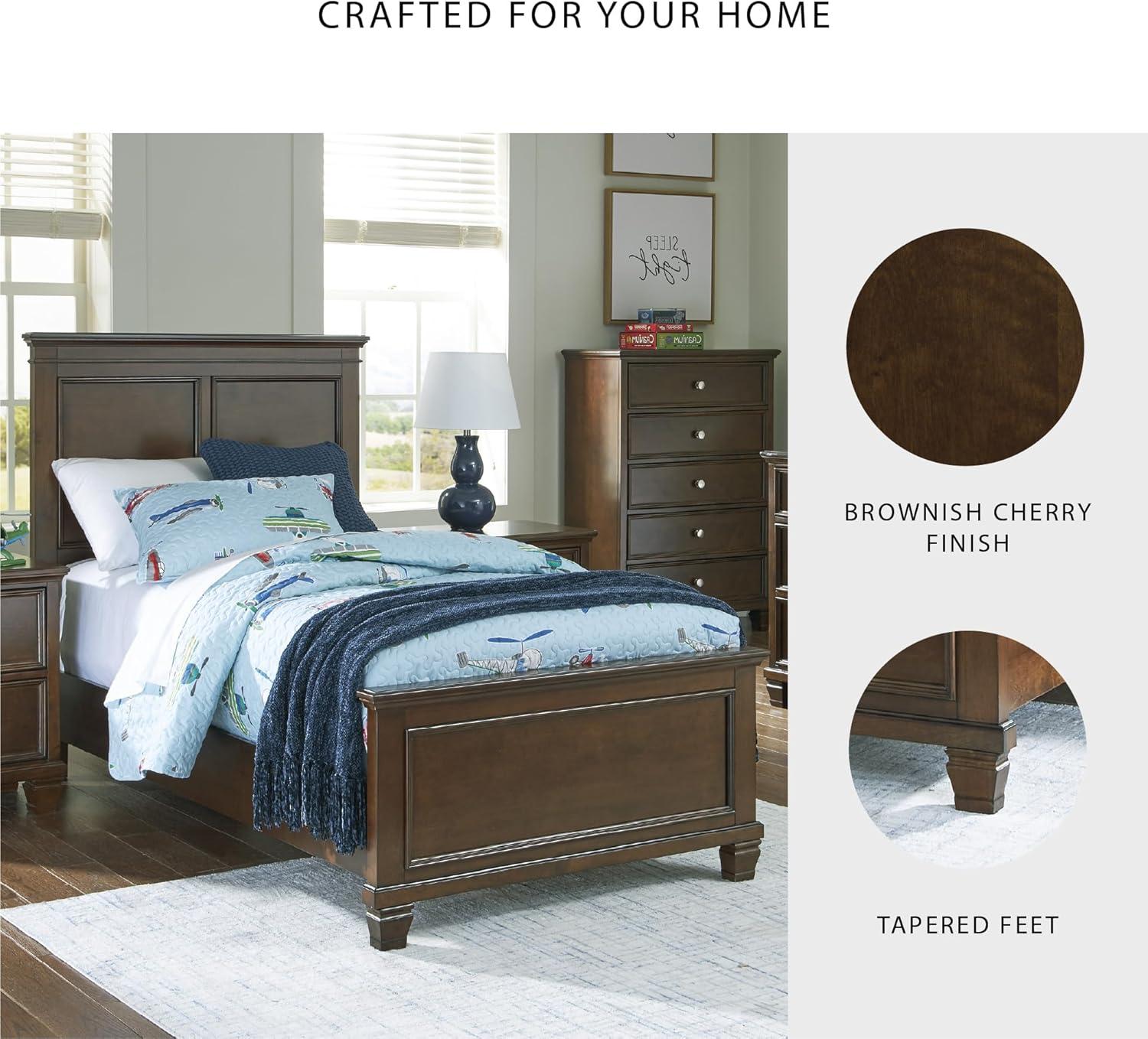 imageSignature Design by Ashley Lanolee Farmhouse Panel Storage Bed Foundation or Box Spring Not Needed King BlackBrown
