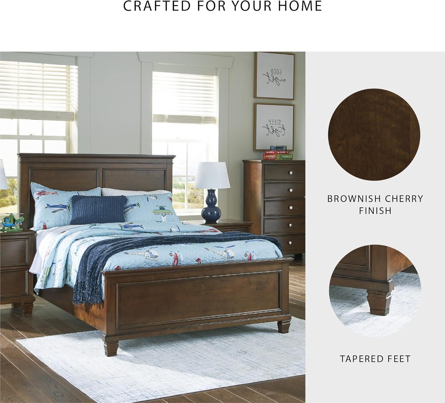 imageSignature Design by Ashley Lanolee Farmhouse Panel Storage Bed Foundation or Box Spring Not Needed King BlackBrown