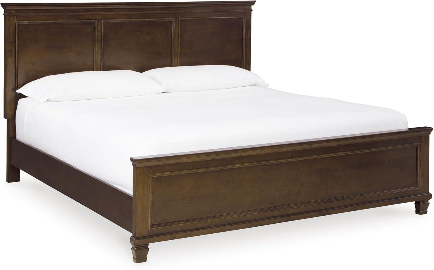 imageSignature Design by Ashley Lanolee Farmhouse Panel Storage Bed Foundation or Box Spring Not Needed King BlackBrown