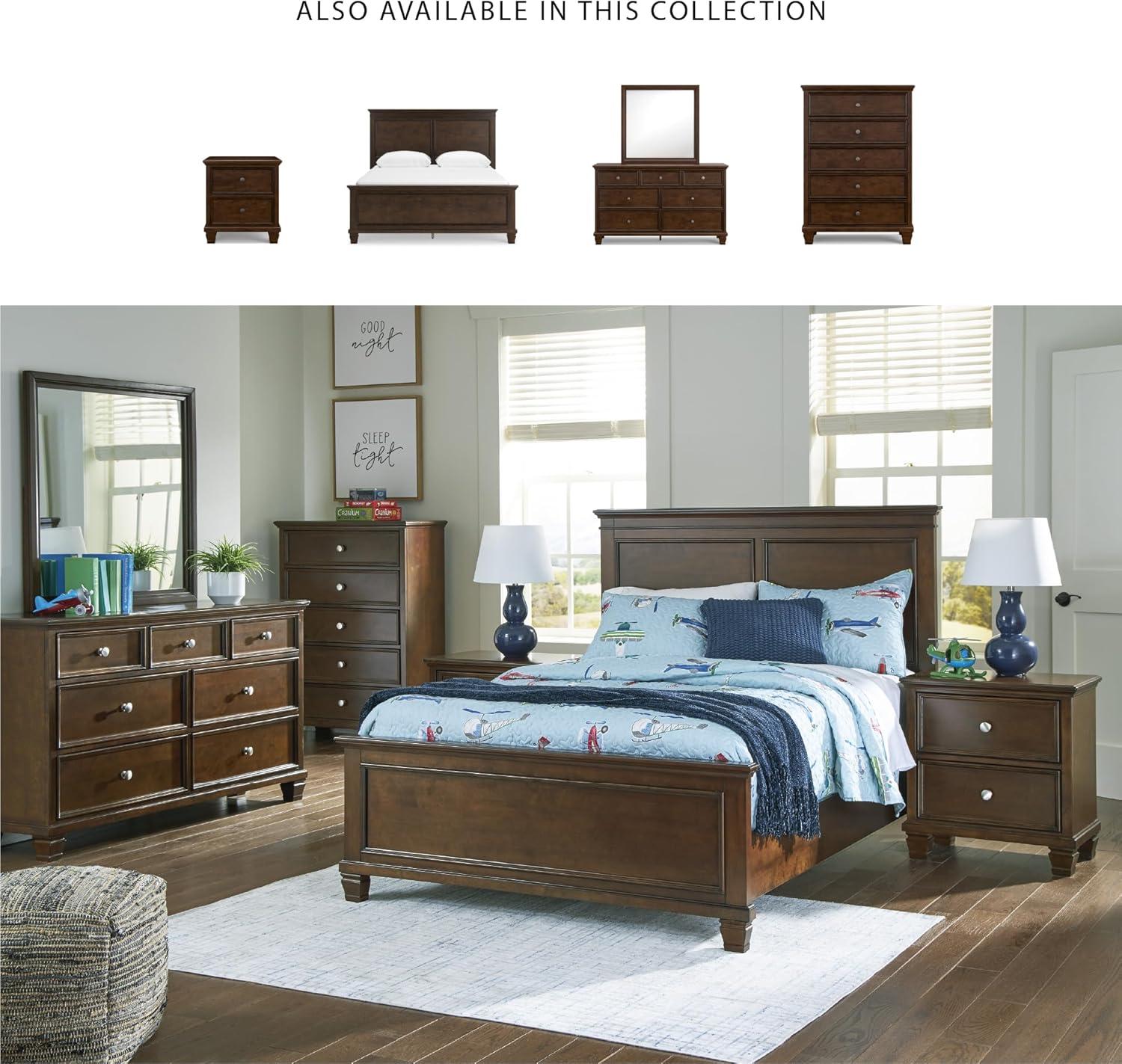 imageSignature Design by Ashley Lanolee Farmhouse Panel Storage Bed Foundation or Box Spring Not Needed King BlackBrown