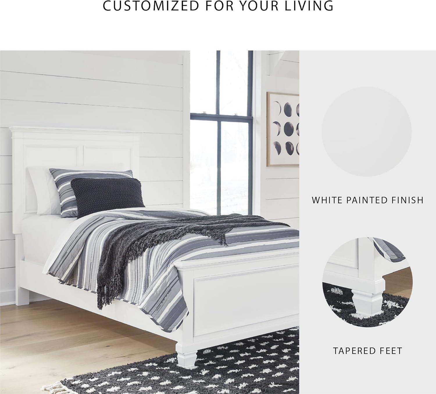 imageSignature Design by Ashley Lanolee Farmhouse Panel Storage Bed Foundation or Box Spring Not Needed King BlackWhite