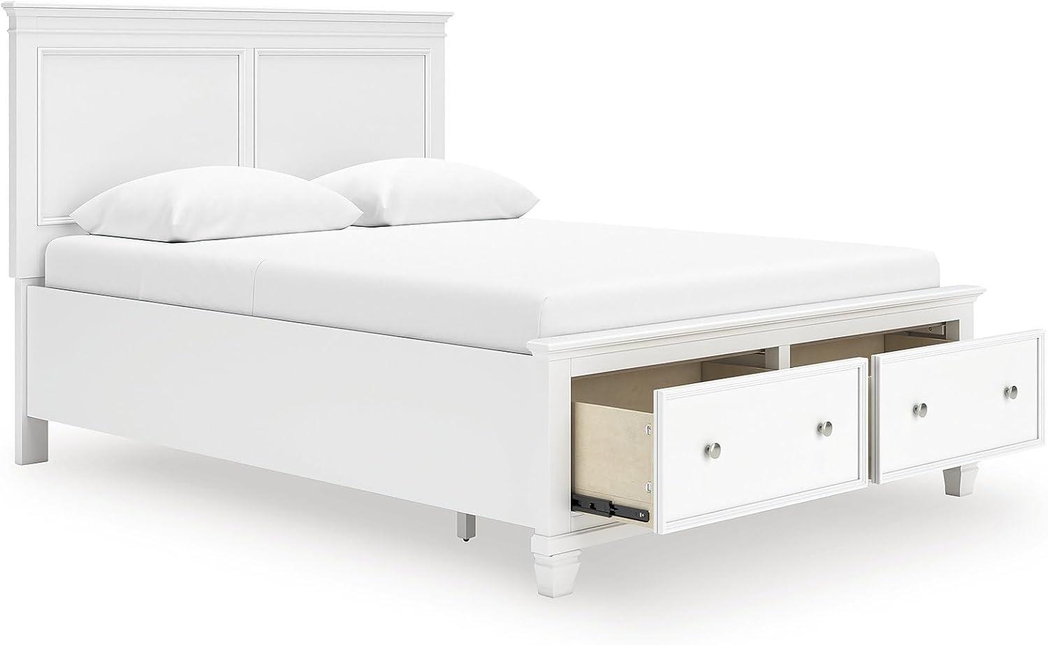 imageSignature Design by Ashley Lanolee Farmhouse Panel Storage Bed Foundation or Box Spring Not Needed King BlackWhite