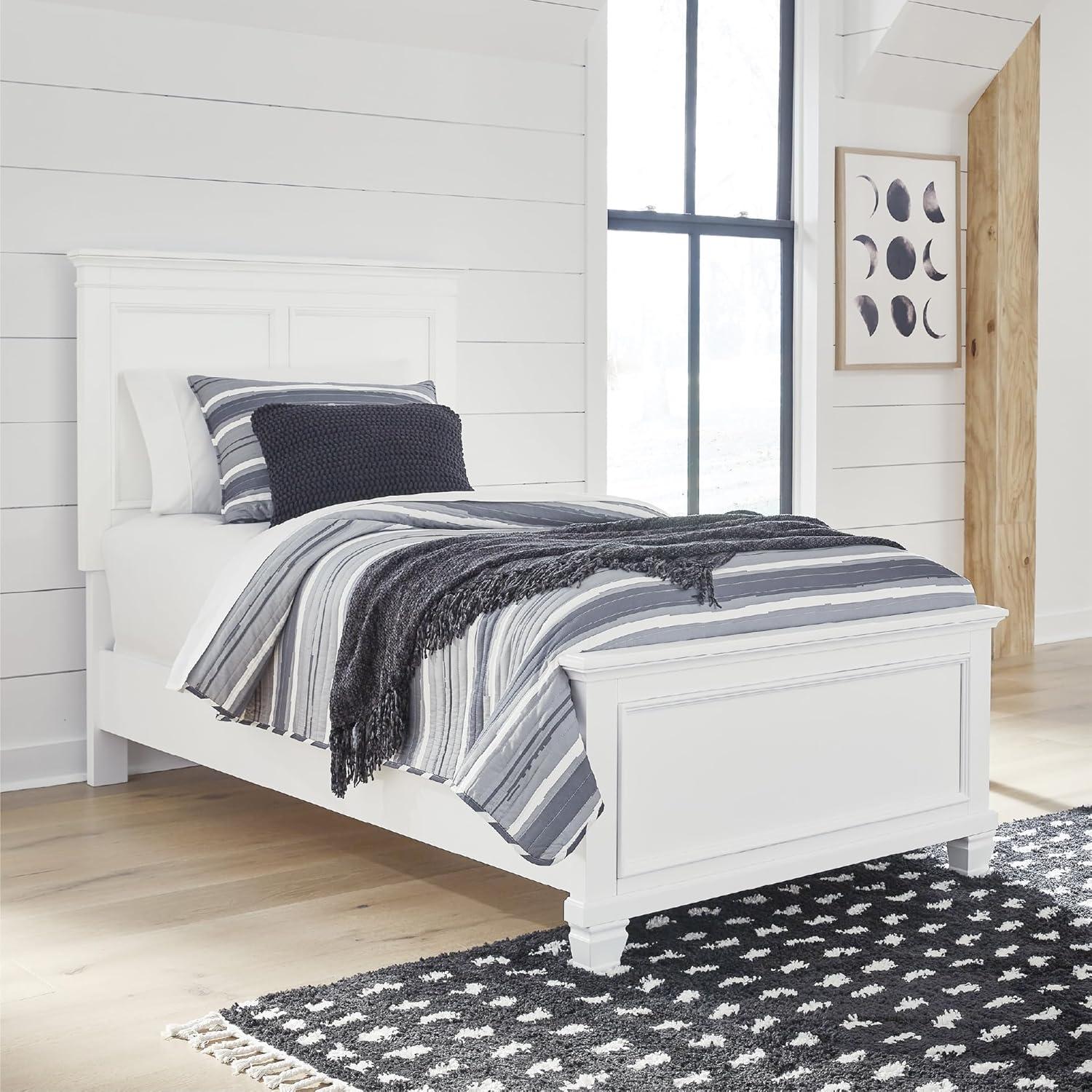 imageSignature Design by Ashley Lanolee Farmhouse Panel Storage Bed Foundation or Box Spring Not Needed King BlackWhite