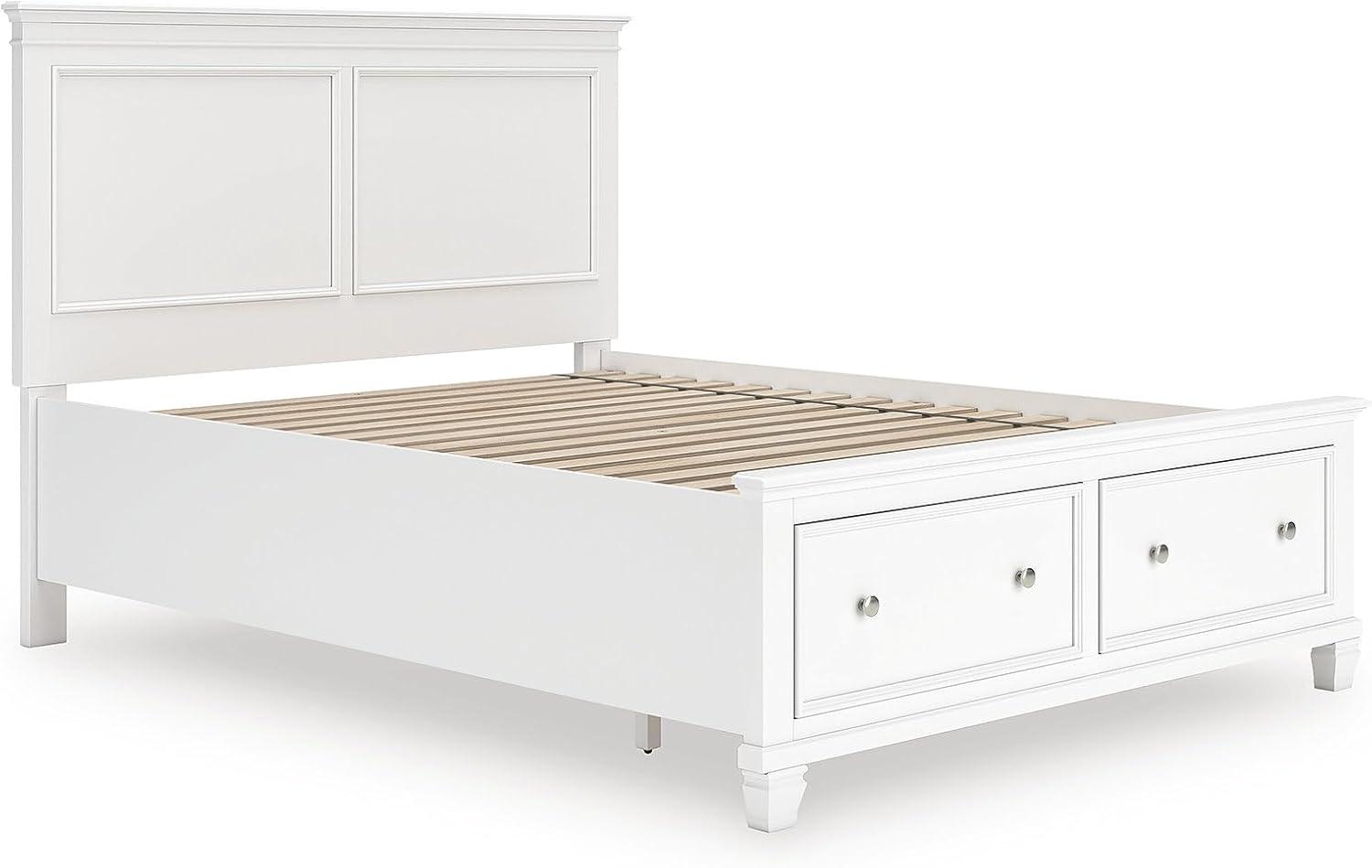 imageSignature Design by Ashley Lanolee Farmhouse Panel Storage Bed Foundation or Box Spring Not Needed King BlackWhite