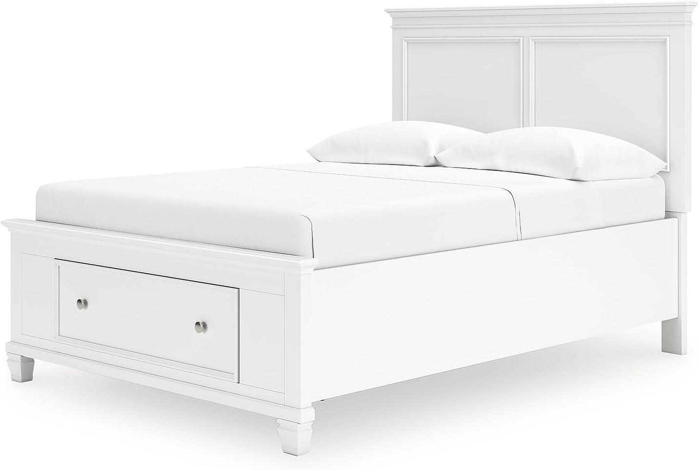 imageSignature Design by Ashley Lanolee Farmhouse Panel Storage Bed Foundation or Box Spring Not Needed King BlackWhite