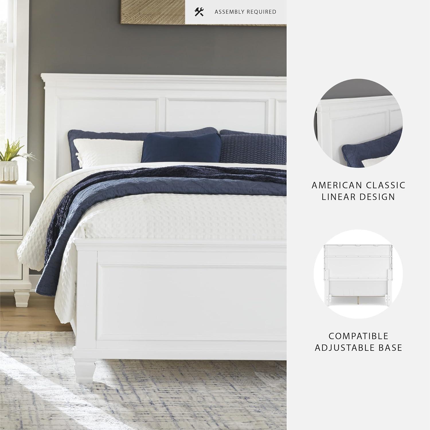 imageSignature Design by Ashley Lanolee Farmhouse Panel Storage Bed Foundation or Box Spring Not Needed King BlackWhite