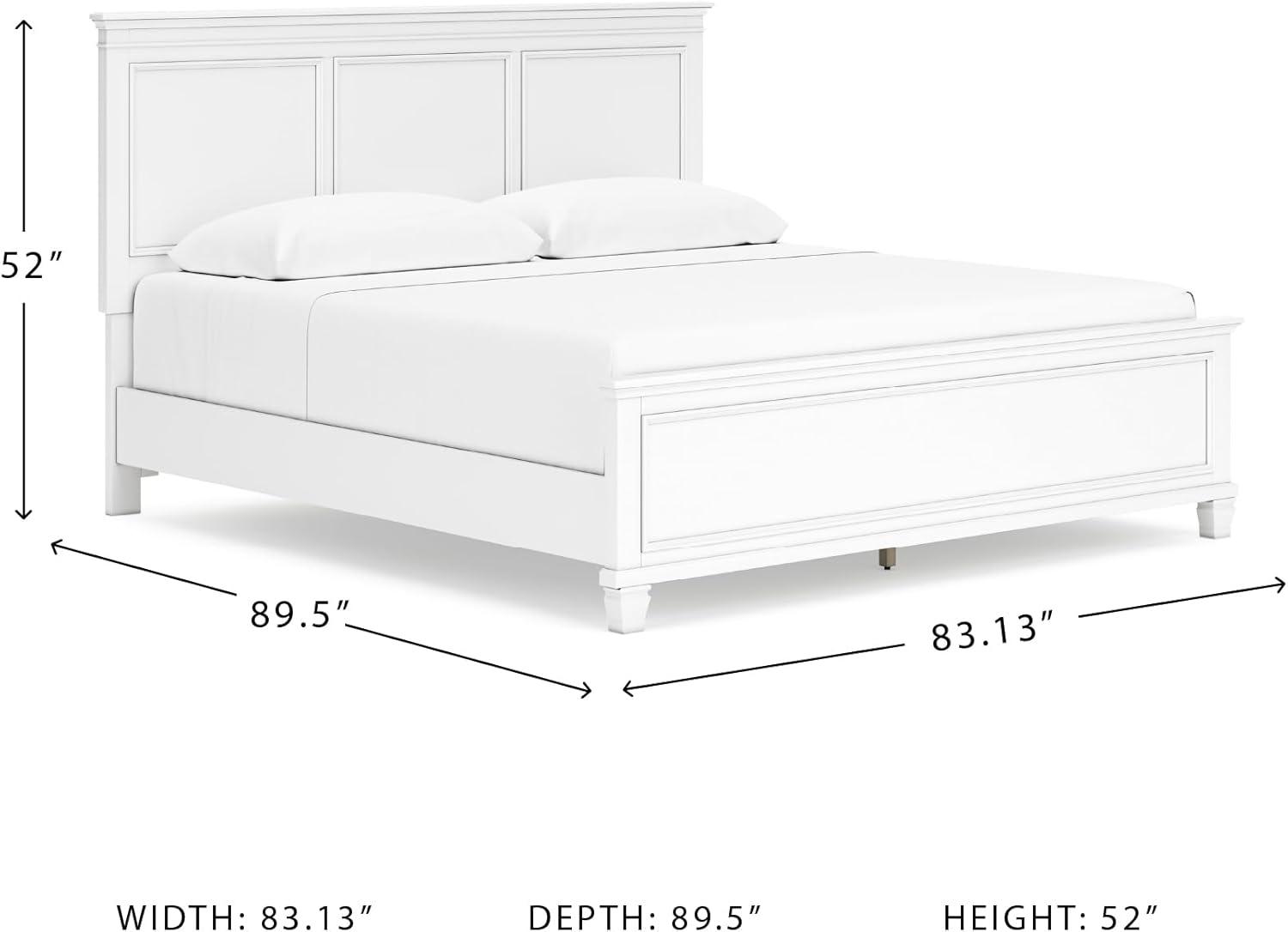imageSignature Design by Ashley Lanolee Farmhouse Panel Storage Bed Foundation or Box Spring Not Needed King BlackWhite