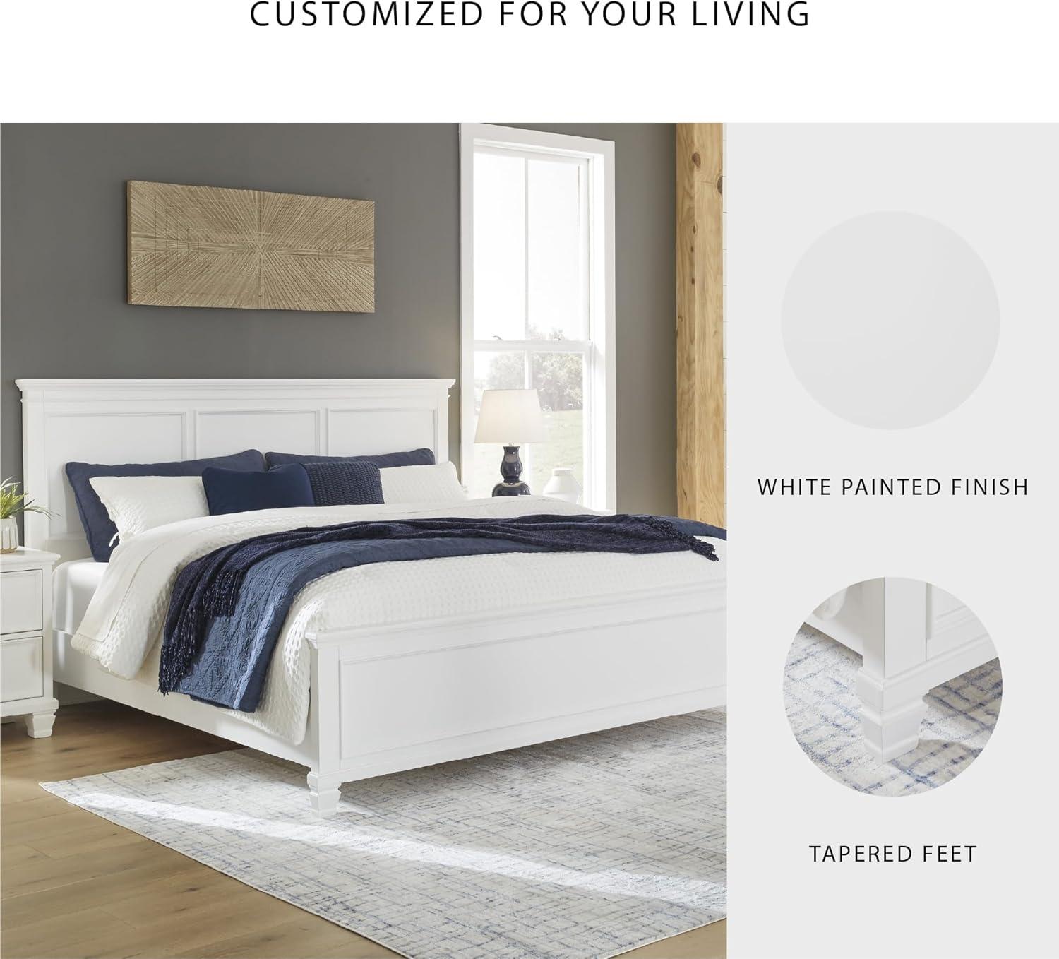 imageSignature Design by Ashley Lanolee Farmhouse Panel Storage Bed Foundation or Box Spring Not Needed King BlackWhite