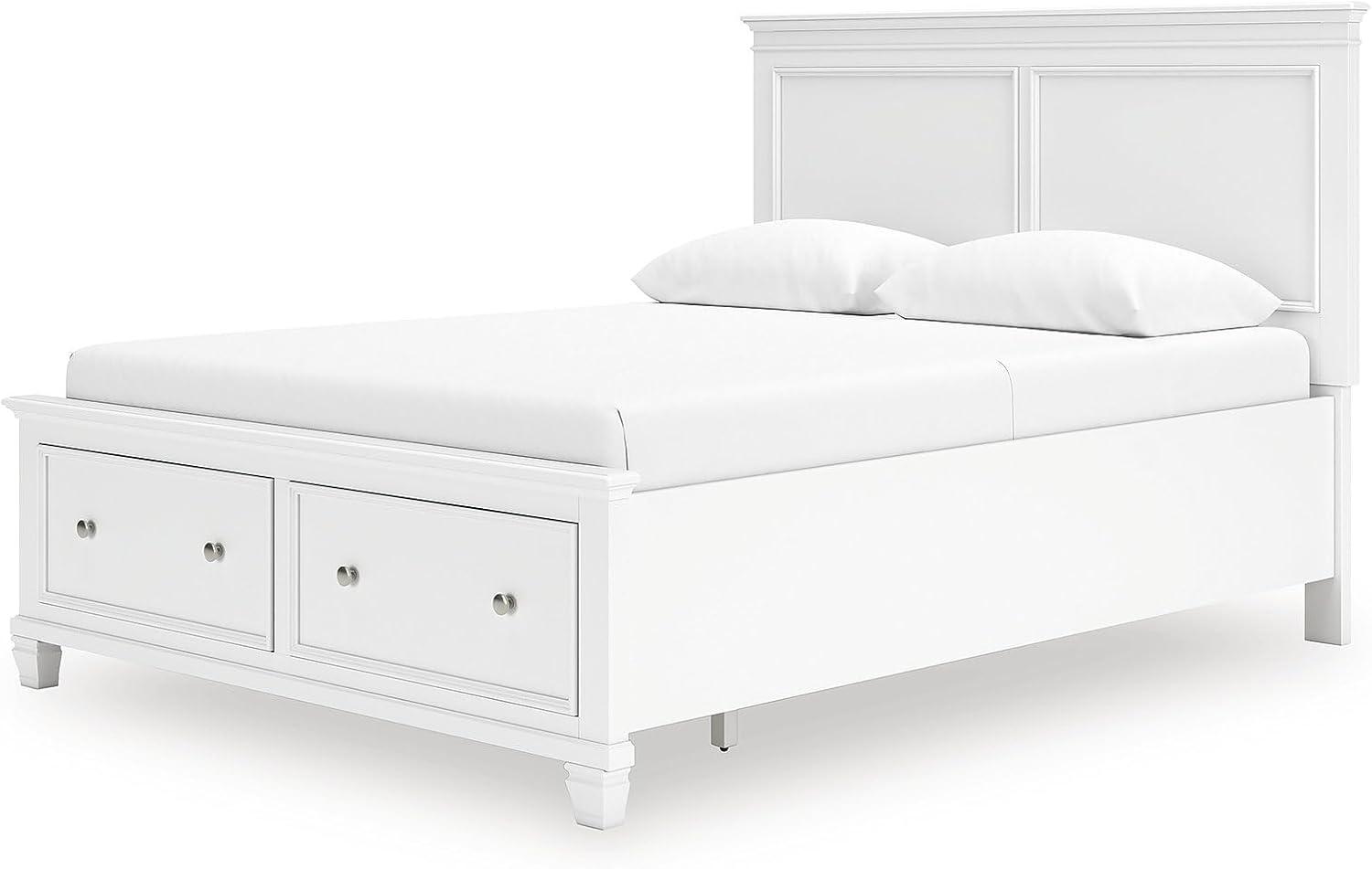 imageSignature Design by Ashley Lanolee Farmhouse Panel Storage Bed Foundation or Box Spring Not Needed King BlackWhite