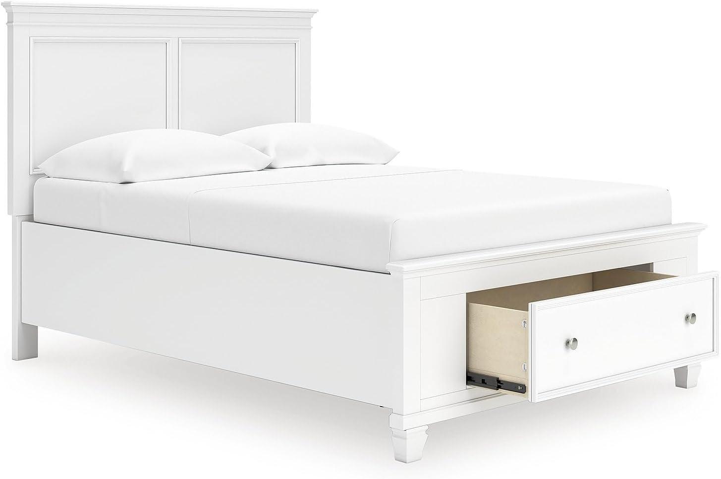 imageSignature Design by Ashley Lanolee Farmhouse Panel Storage Bed Foundation or Box Spring Not Needed King BlackWhite