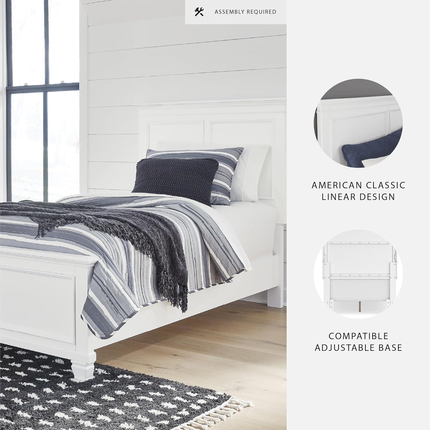 imageSignature Design by Ashley Lanolee Farmhouse Panel Storage Bed Foundation or Box Spring Not Needed King BlackWhite