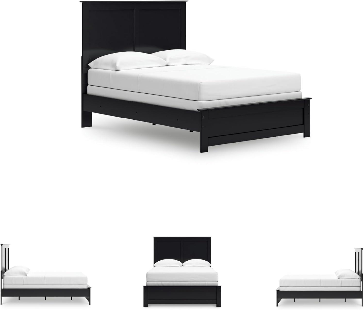 imageSignature Design by Ashley Maribel Transitional Queen Panel Bed Foundation or Box Spring Needed BlackBlack