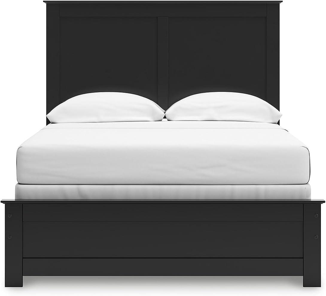 imageSignature Design by Ashley Maribel Transitional Queen Panel Bed Foundation or Box Spring Needed BlackBlack