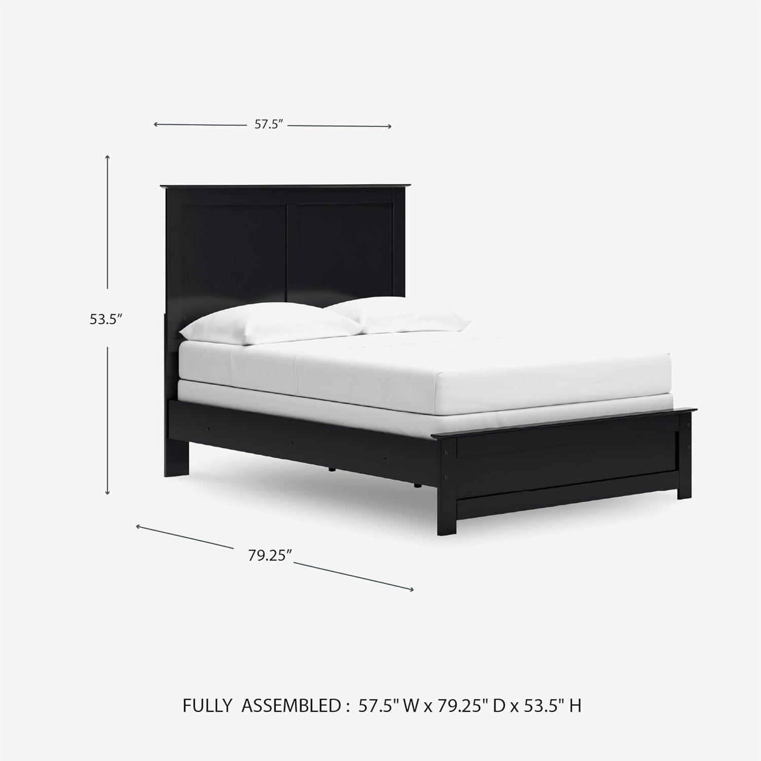 imageSignature Design by Ashley Maribel Transitional Queen Panel Bed Foundation or Box Spring Needed BlackBlack