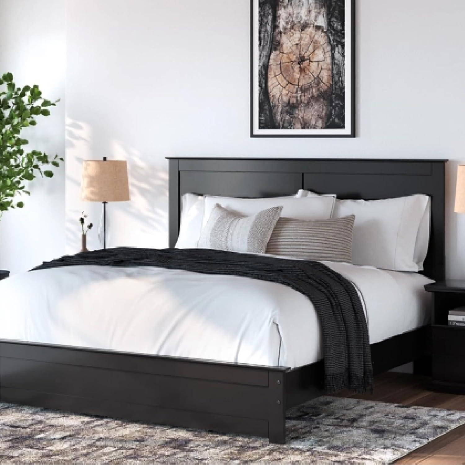 imageSignature Design by Ashley Maribel Transitional Queen Panel Bed Foundation or Box Spring Needed BlackBlack