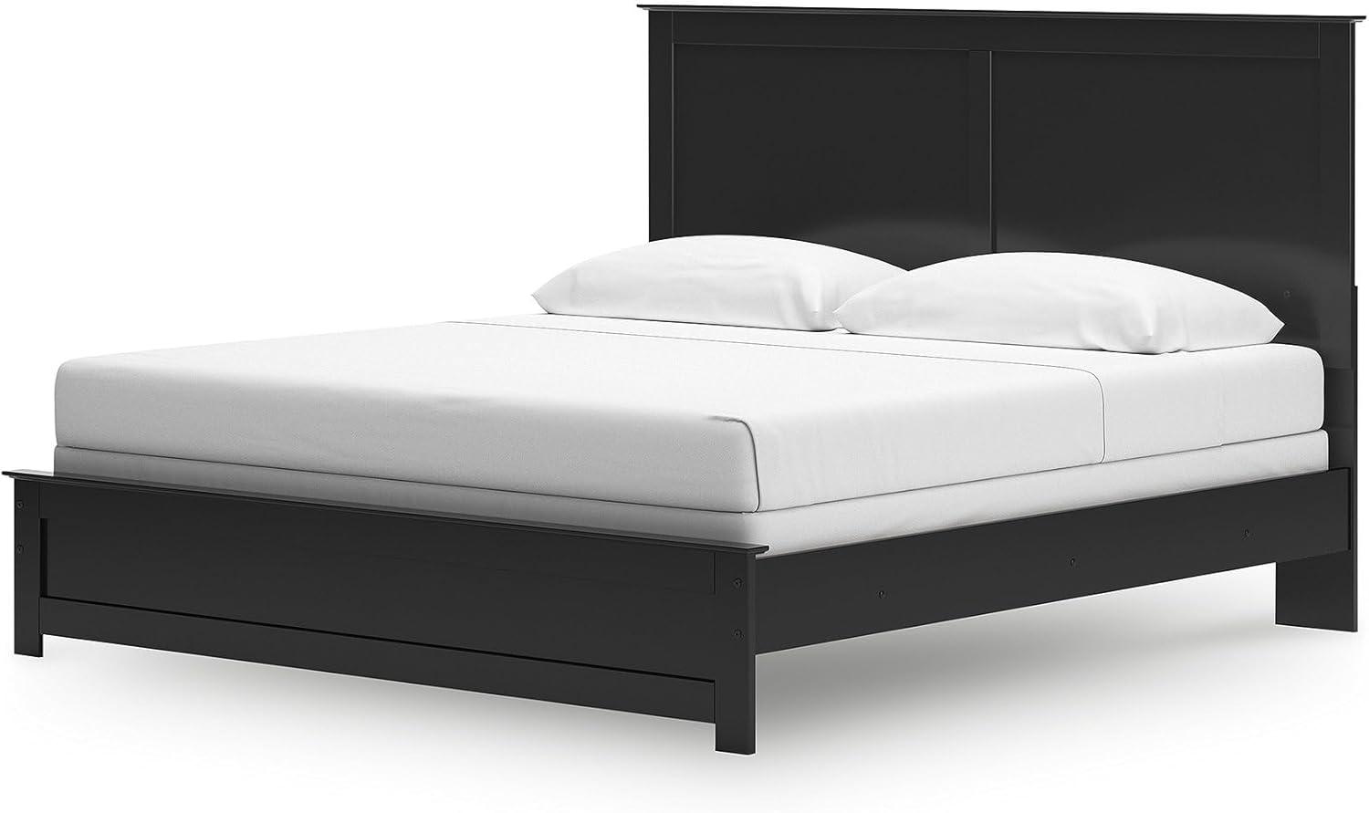 imageSignature Design by Ashley Maribel Transitional Queen Panel Bed Foundation or Box Spring Needed BlackBlack