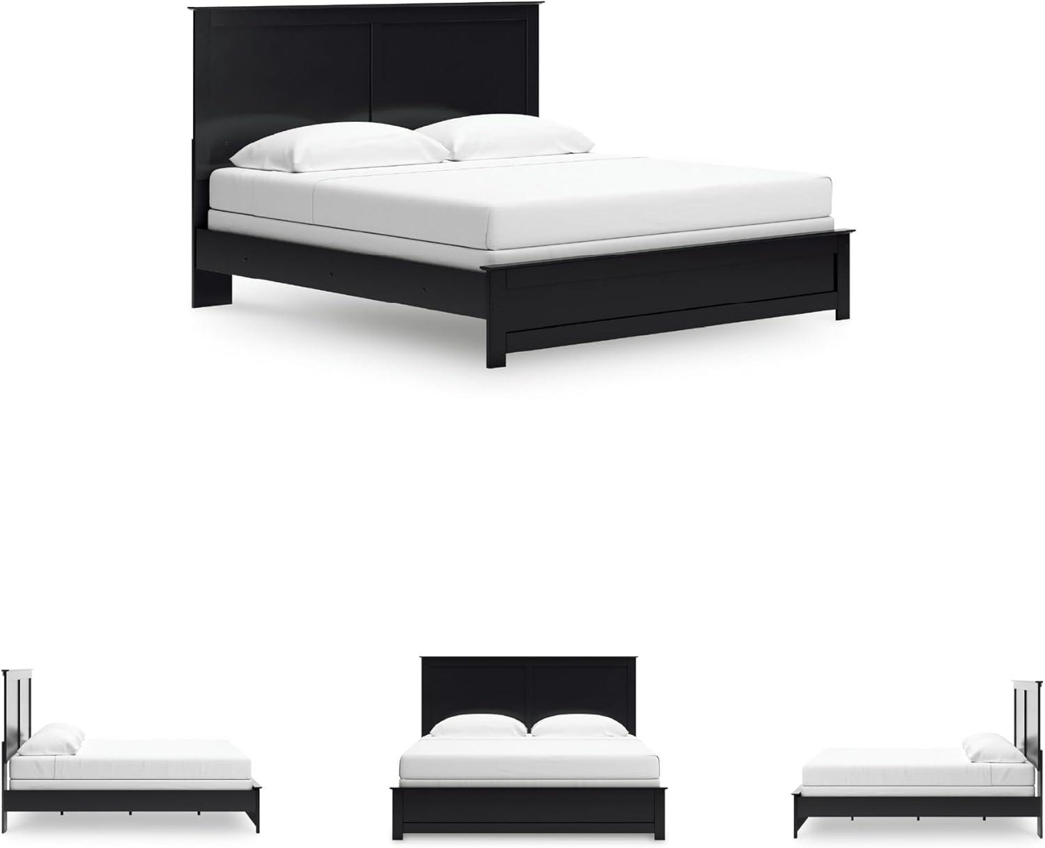 imageSignature Design by Ashley Maribel Transitional Queen Panel Bed Foundation or Box Spring Needed BlackBlack