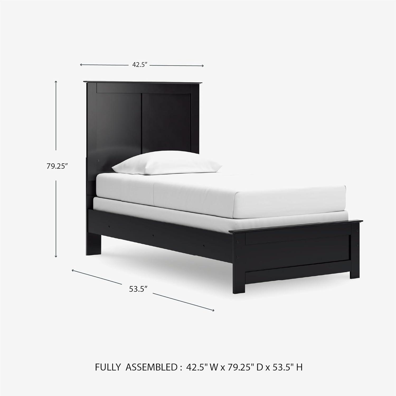 imageSignature Design by Ashley Maribel Transitional Queen Panel Bed Foundation or Box Spring Needed BlackBlack