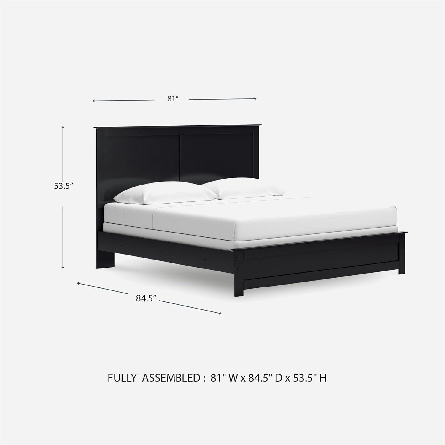 imageSignature Design by Ashley Maribel Transitional Queen Panel Bed Foundation or Box Spring Needed BlackBlack