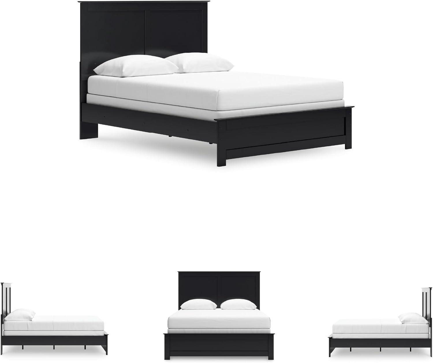 imageSignature Design by Ashley Maribel Transitional Queen Panel Bed Foundation or Box Spring Needed BlackBlack