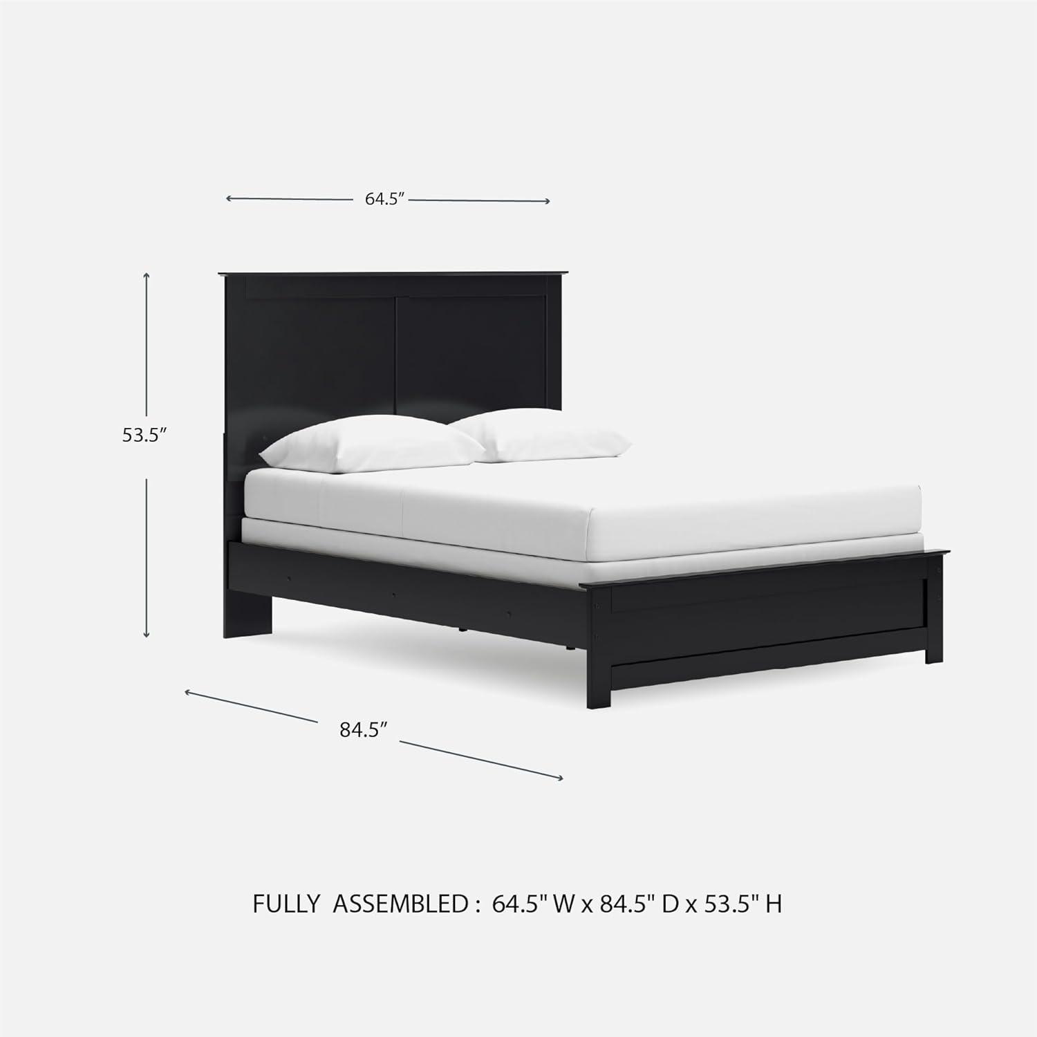 imageSignature Design by Ashley Maribel Transitional Queen Panel Bed Foundation or Box Spring Needed BlackBlack