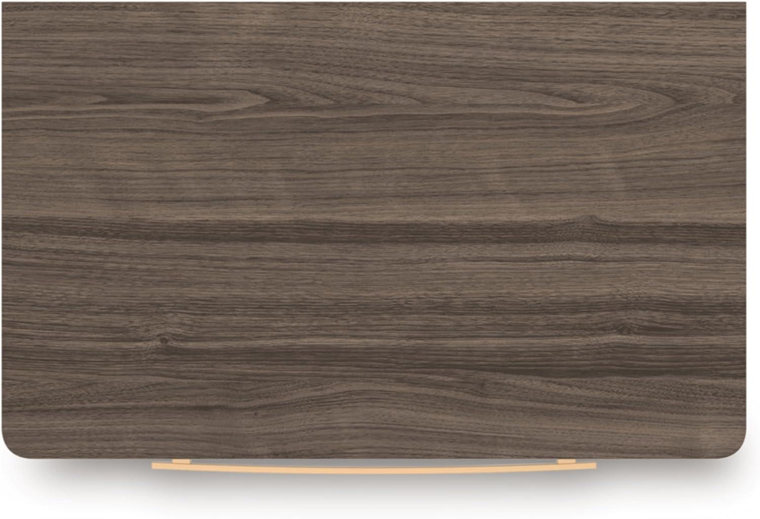 imageSignature Design by Ashley Mazilar Contemporary Nightstand with Two Drawers USB Charging Wood 2531 W x 1555 D x 2508 H Dark BrownMatte WhiteNightstand
