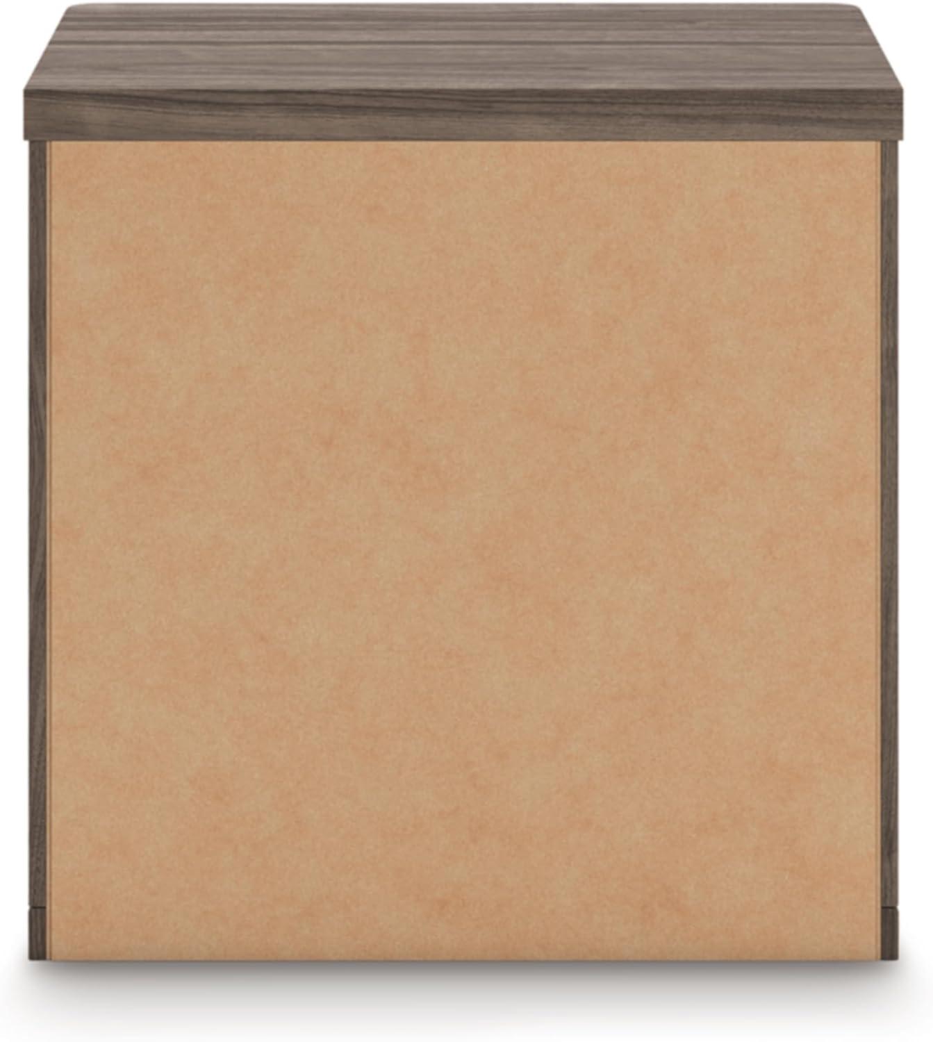 imageSignature Design by Ashley Mazilar Contemporary Nightstand with Two Drawers USB Charging Wood 2531 W x 1555 D x 2508 H Dark BrownMatte WhiteNightstand