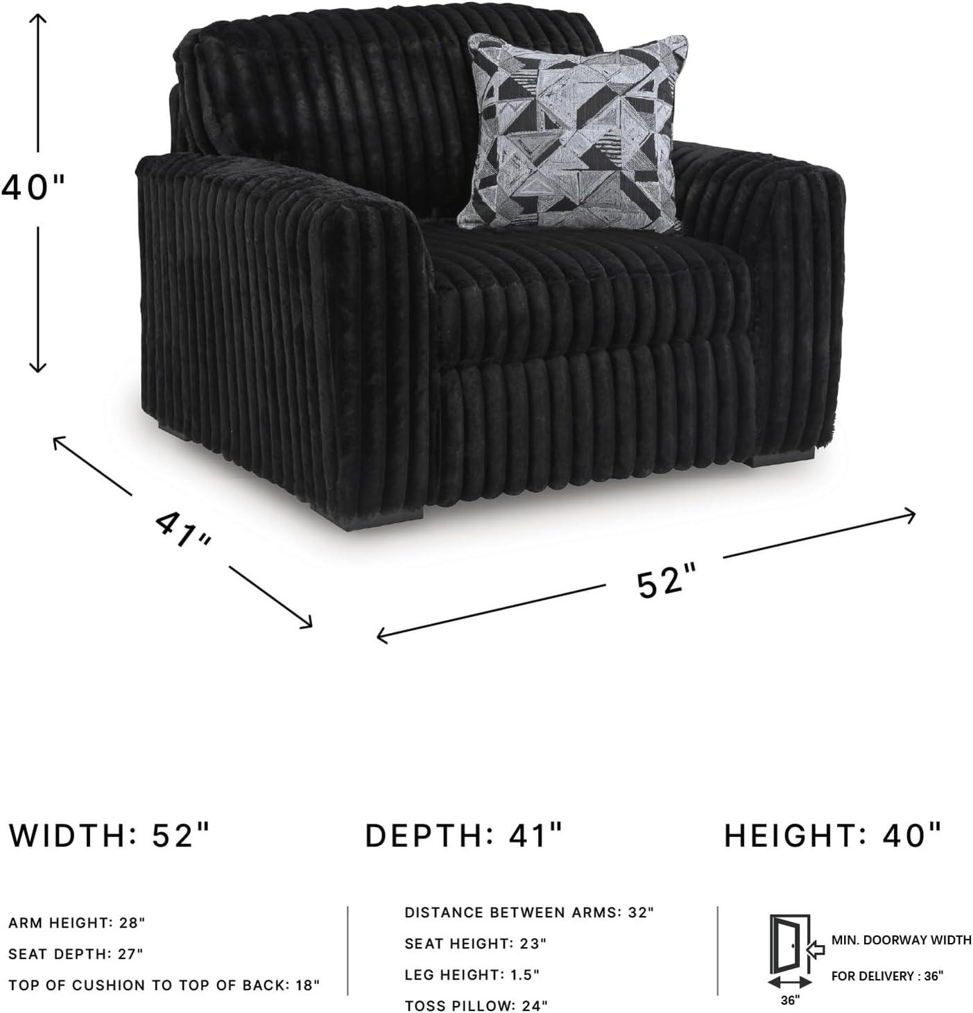imageSignature Design by Ashley MidnightMadness Contemporary Symmetrical 2Piece Sectional with Reversible Seat Cushion Dark BrownBlack