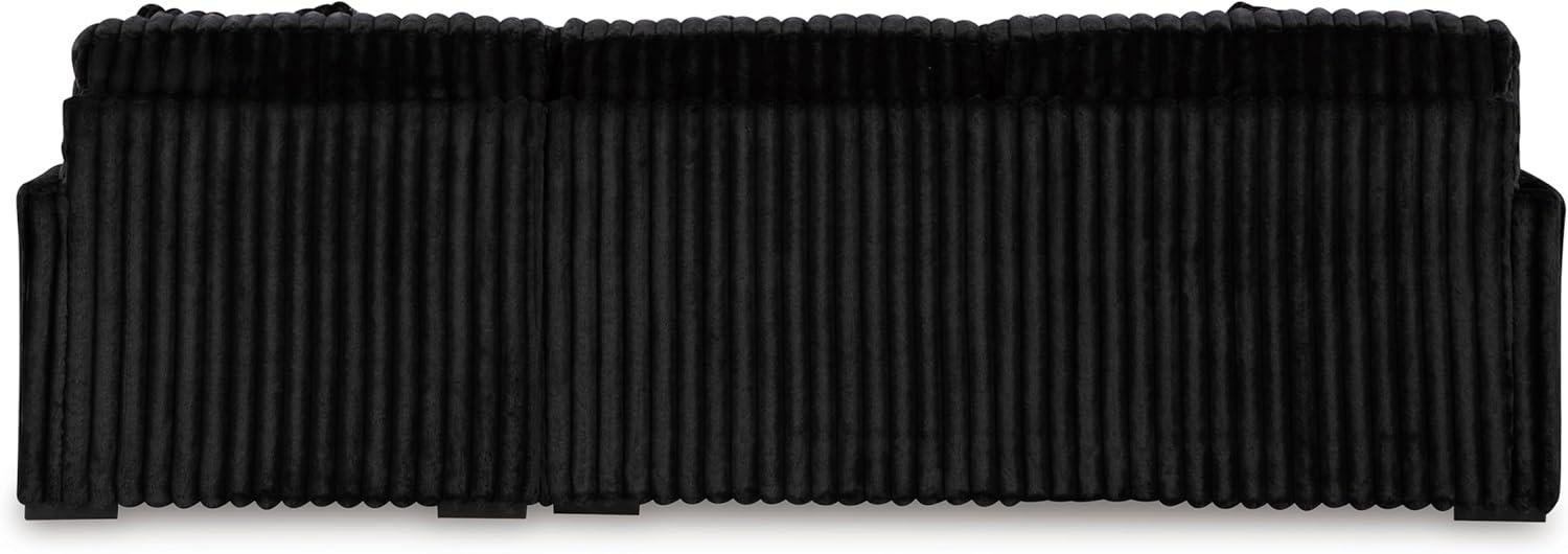 imageSignature Design by Ashley MidnightMadness Contemporary Symmetrical 2Piece Sectional with Reversible Seat Cushion Dark BrownBlack