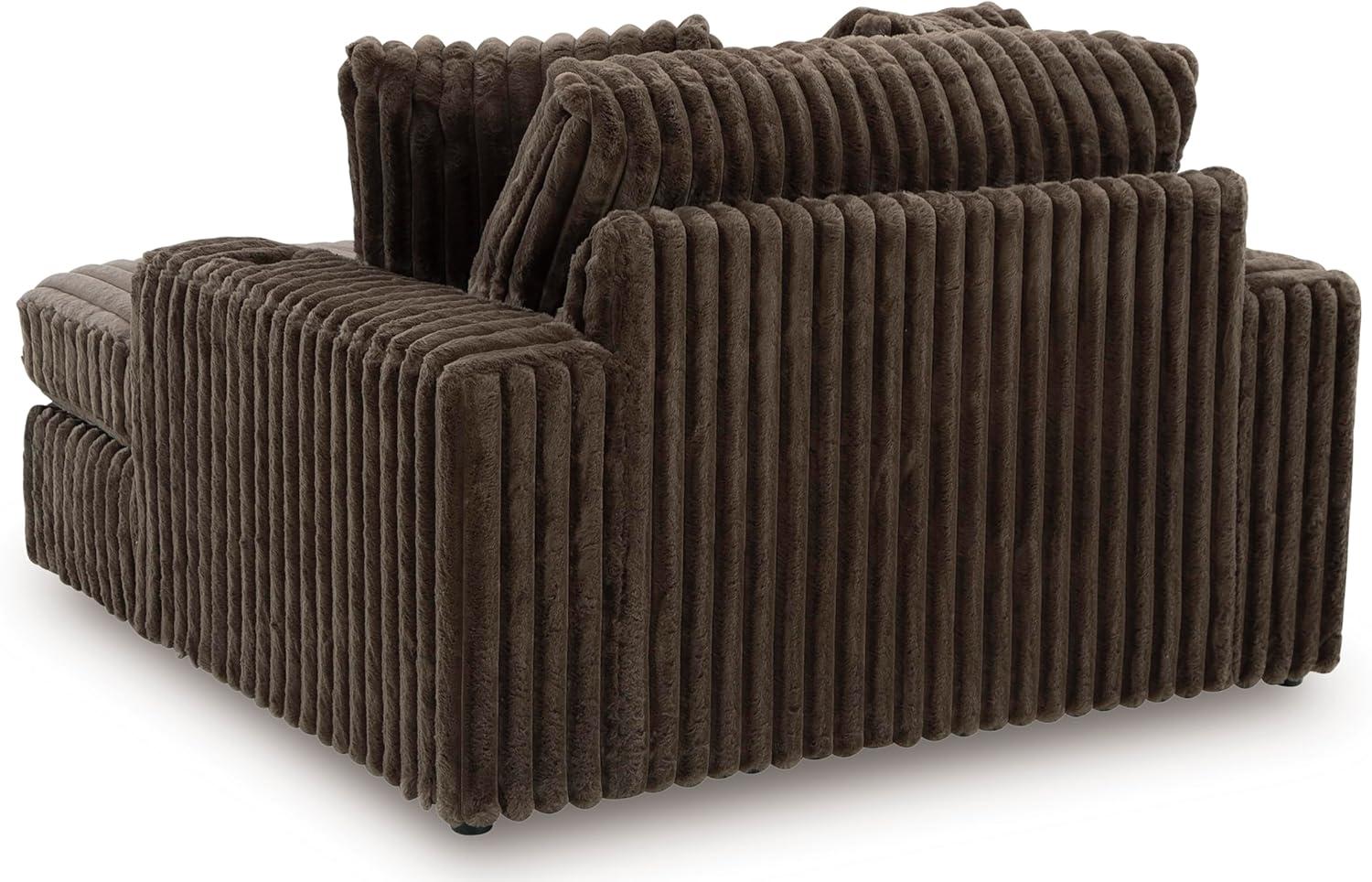 imageSignature Design by Ashley MidnightMadness Contemporary Symmetrical 2Piece Sectional with Reversible Seat Cushion Dark BrownBrown