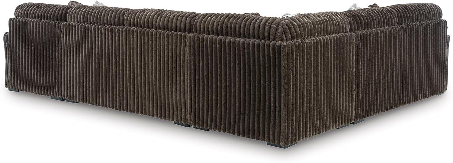 imageSignature Design by Ashley MidnightMadness Contemporary Symmetrical 2Piece Sectional with Reversible Seat Cushion Dark BrownBrown