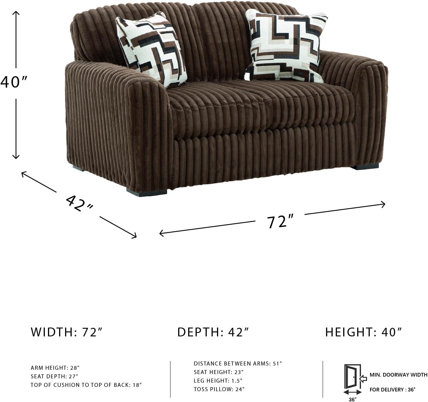 imageSignature Design by Ashley MidnightMadness Contemporary Symmetrical 2Piece Sectional with Reversible Seat Cushion Dark BrownBrown