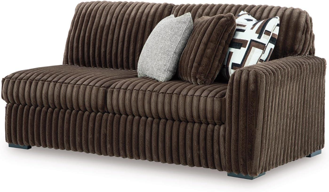 imageSignature Design by Ashley MidnightMadness Contemporary Symmetrical 2Piece Sectional with Reversible Seat Cushion Dark BrownBrown