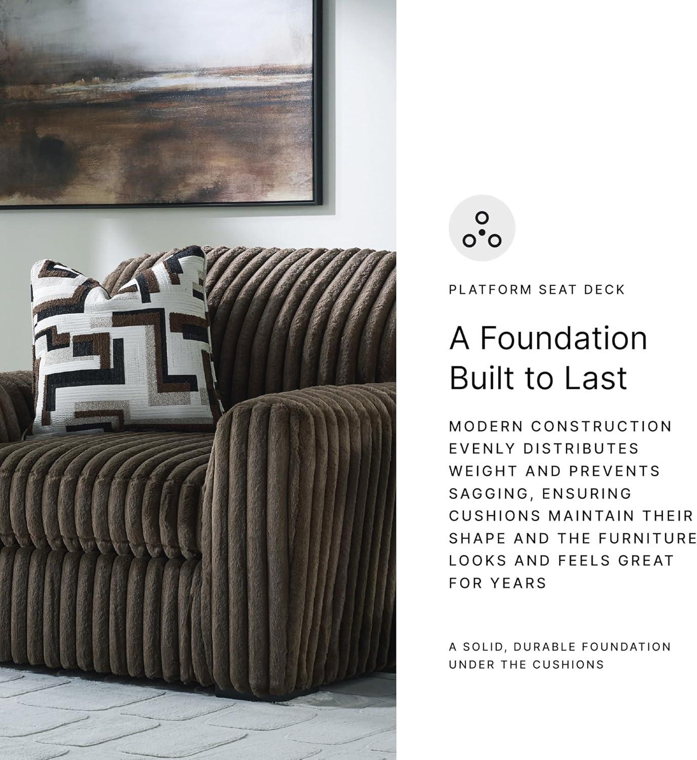 imageSignature Design by Ashley MidnightMadness Contemporary Symmetrical 2Piece Sectional with Reversible Seat Cushion Dark BrownBrown