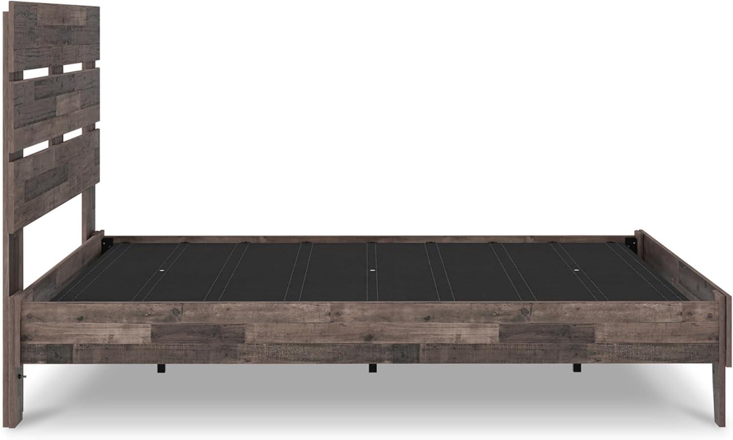 imageSignature Design by Ashley Neilsville Casual Queen Panel Platform Bed Foundation or Box Spring Not Needed GrayMulti Gray