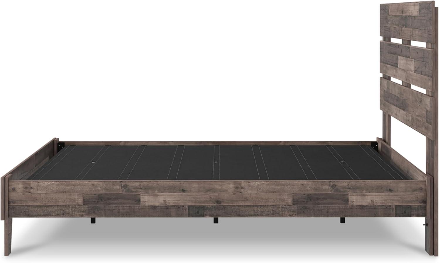 imageSignature Design by Ashley Neilsville Casual Queen Panel Platform Bed Foundation or Box Spring Not Needed GrayMulti Gray