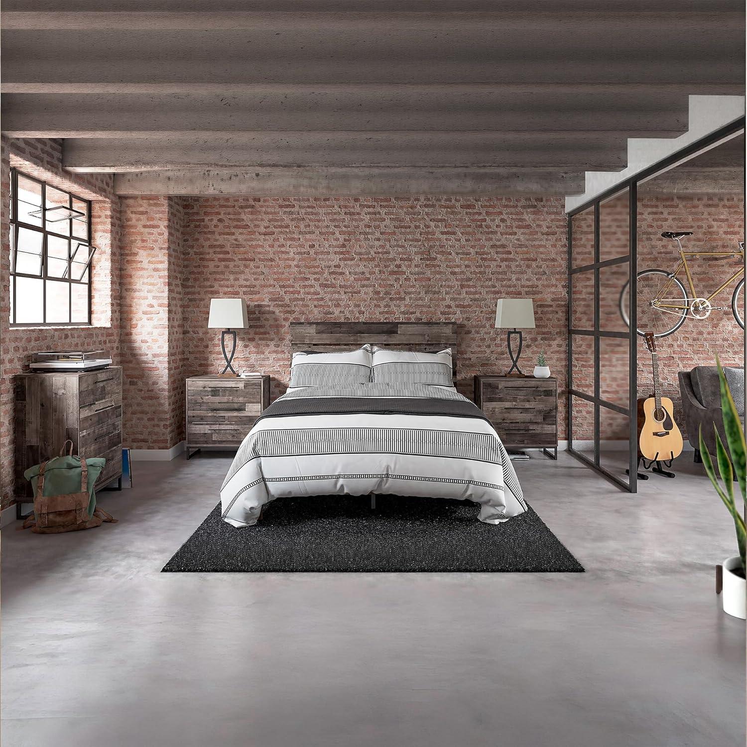 imageSignature Design by Ashley Neilsville Casual Queen Panel Platform Bed Foundation or Box Spring Not Needed GrayMulti Gray