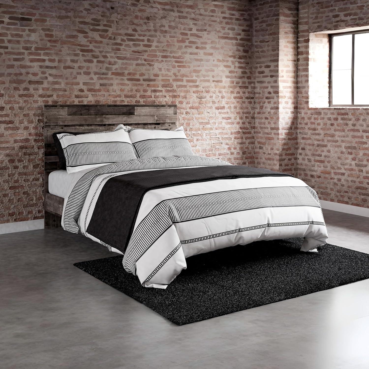 imageSignature Design by Ashley Neilsville Casual Queen Panel Platform Bed Foundation or Box Spring Not Needed GrayMulti Gray