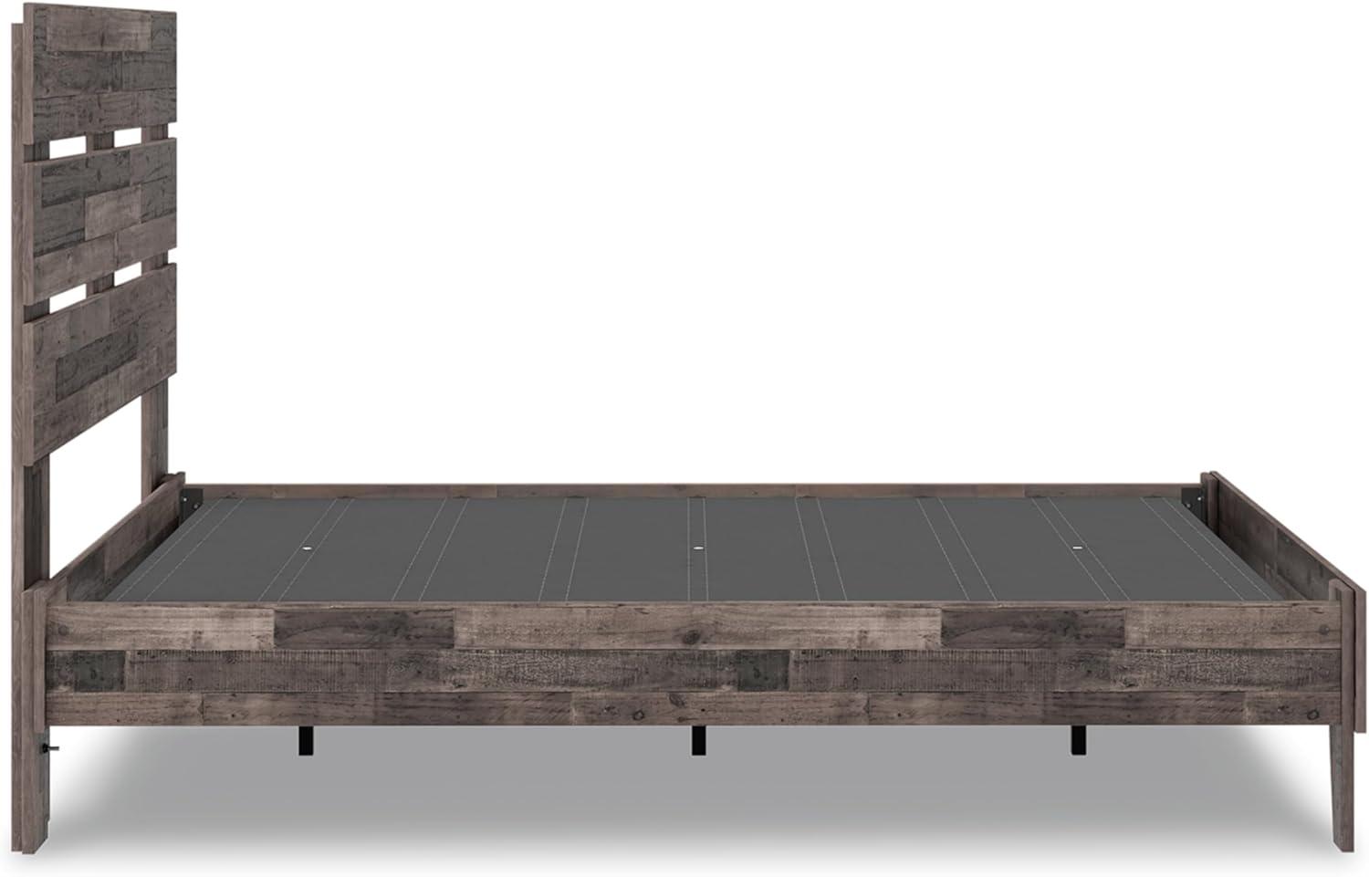 imageSignature Design by Ashley Neilsville Casual Queen Panel Platform Bed Foundation or Box Spring Not Needed GrayMulti Gray