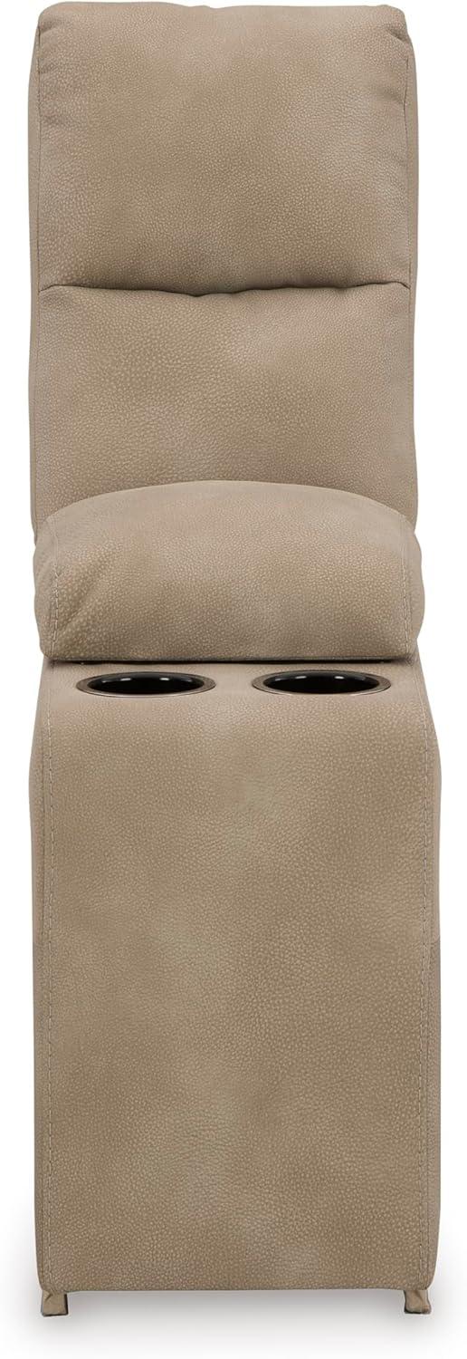 imageSignature Design by Ashley NextGen DuraPella Contemporary Faux Leather Modular Wall Hugger 3Piece Power Reclining Sectional Loveseat with Console Adjustable Headrest and USB Ports GrayBeige