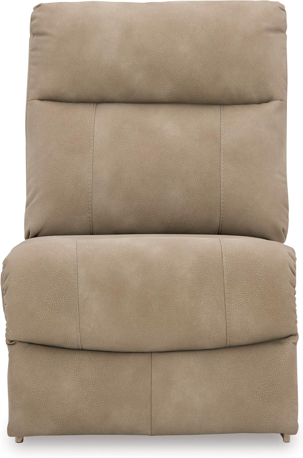 imageSignature Design by Ashley NextGen DuraPella Contemporary Faux Leather Modular Wall Hugger 3Piece Power Reclining Sectional Loveseat with Console Adjustable Headrest and USB Ports GrayBeige