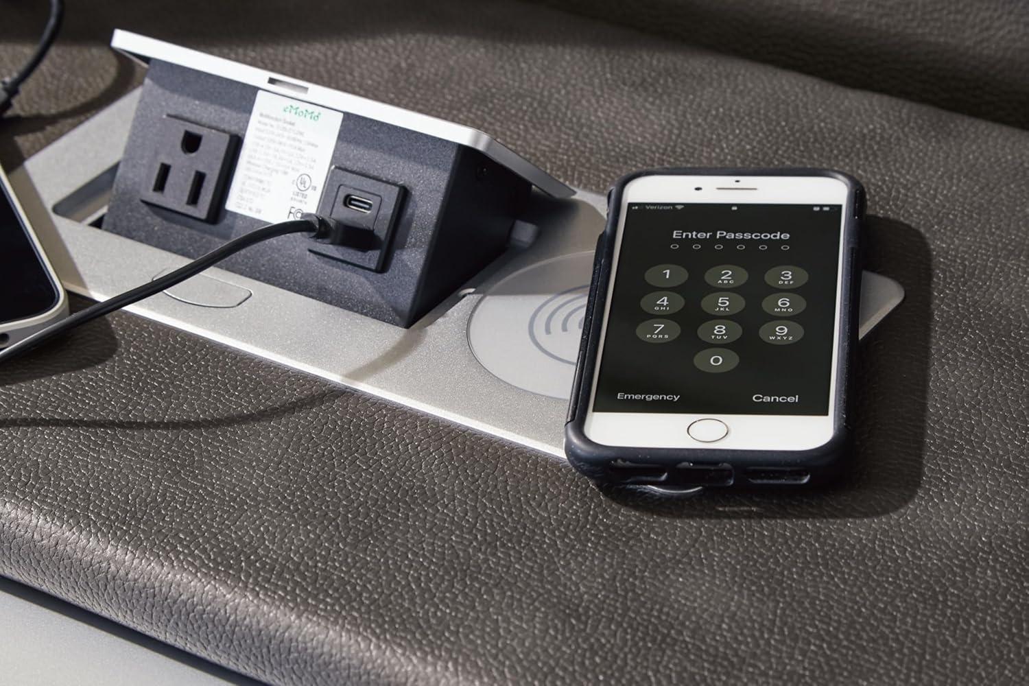 imageSignature Design by Ashley NextGen DuraPella Contemporary Faux Leather Modular Wall Hugger 3Piece Power Reclining Sectional Loveseat with Console Adjustable Headrest and USB Ports GrayDark Gray