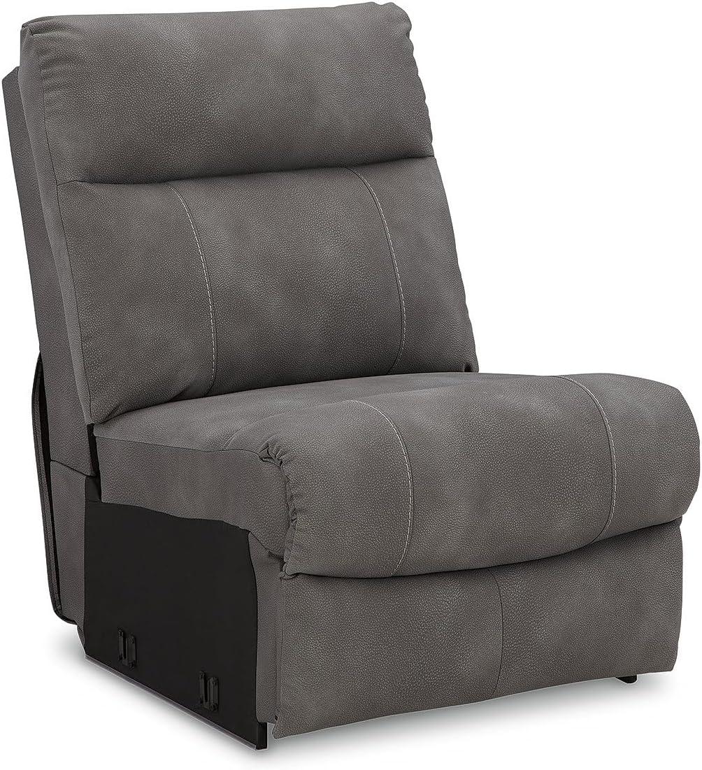 imageSignature Design by Ashley NextGen DuraPella Contemporary Faux Leather Modular Wall Hugger 3Piece Power Reclining Sectional Loveseat with Console Adjustable Headrest and USB Ports GrayGrey