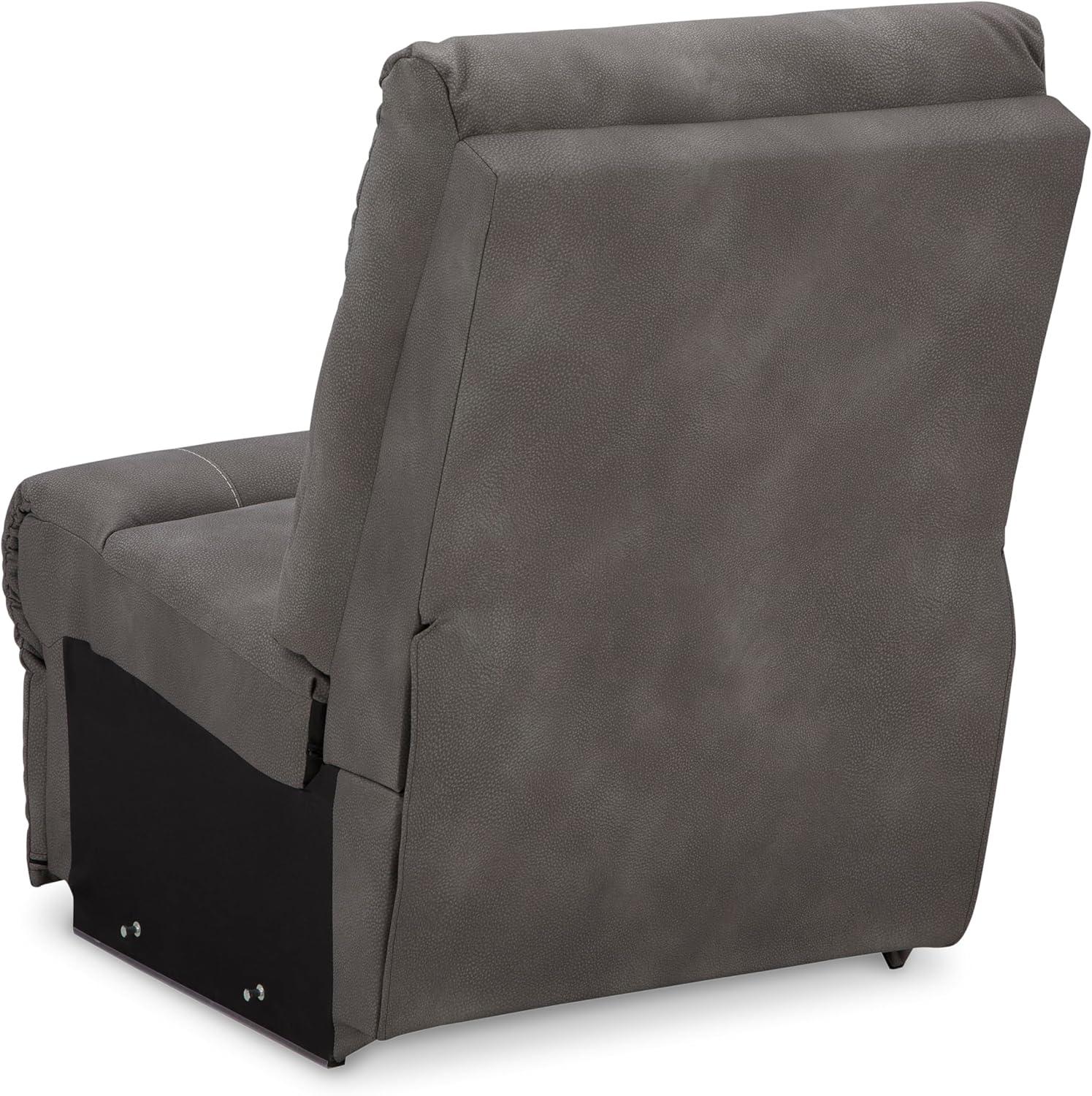 imageSignature Design by Ashley NextGen DuraPella Contemporary Faux Leather Modular Wall Hugger 3Piece Power Reclining Sectional Loveseat with Console Adjustable Headrest and USB Ports GrayGrey