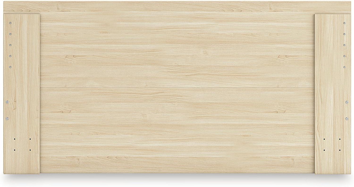 imageSignature Design by Ashley Onita Minimalist 4Drawer Full Platform Bed with 2 Side Storage Foundation or Box Spring Not Needed WhiteLight Brown