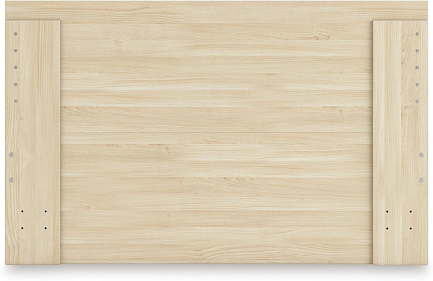 imageSignature Design by Ashley Onita Minimalist 4Drawer Full Platform Bed with 2 Side Storage Foundation or Box Spring Not Needed WhiteLight Brown