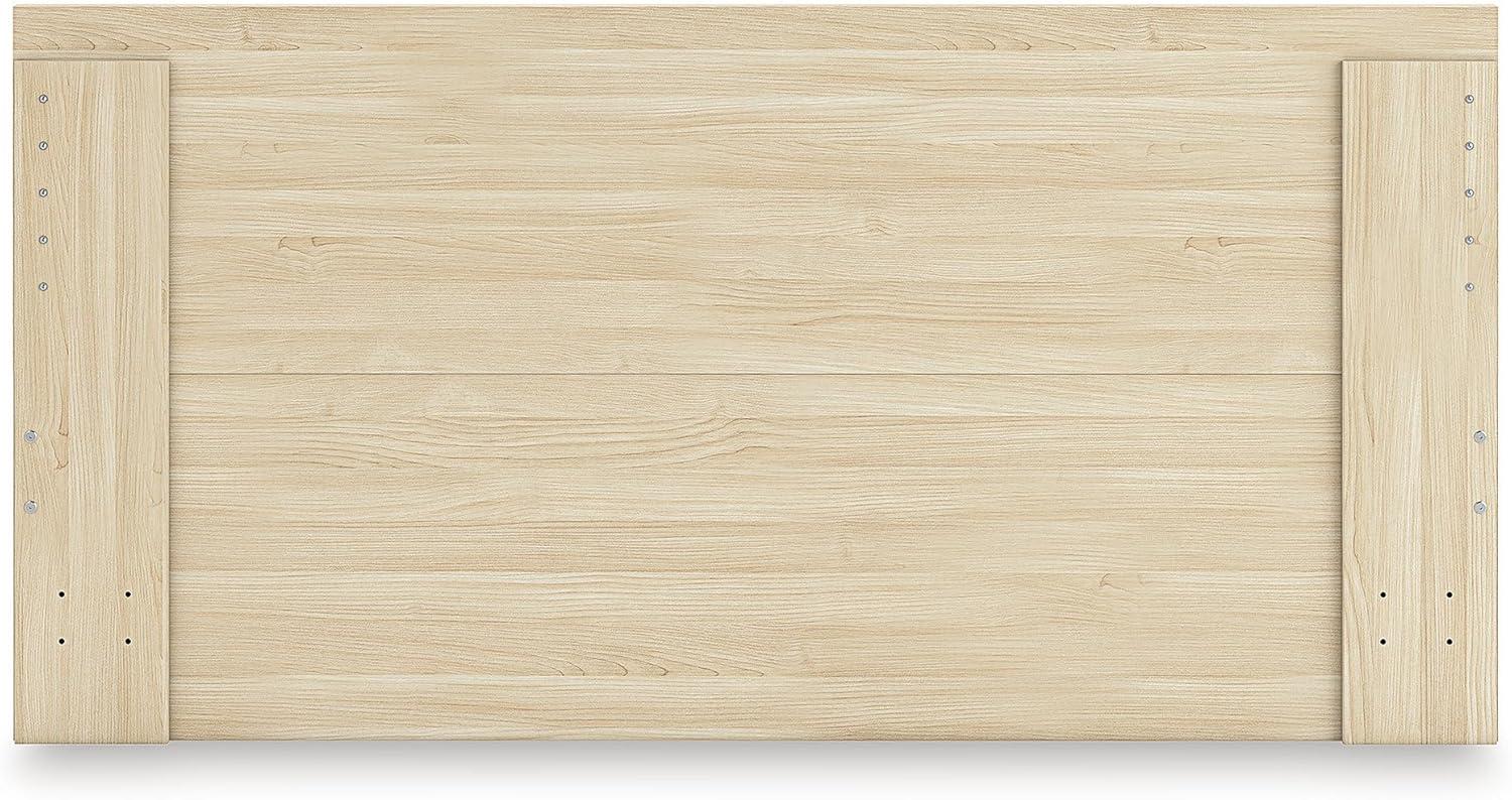 imageSignature Design by Ashley Onita Minimalist 4Drawer Full Platform Bed with 2 Side Storage Foundation or Box Spring Not Needed WhiteLight Brown